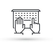 Keyboard Icon with Hands